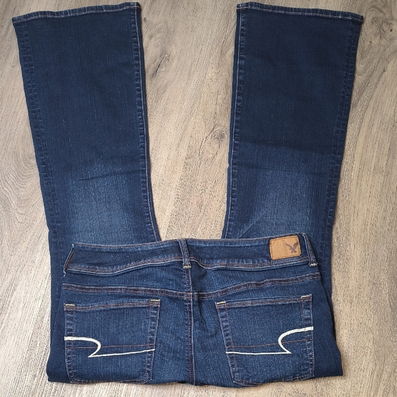 sac308🦅Kick Boot Super Stretch w/29" Inseam American Eagle Denim Jeans - Picture 2 of 7